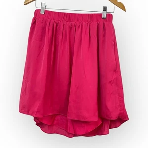 G by Giuliana Womens Size Small Hot Pink Mini Skirt Pockets Barbie Flowy Career - Picture 1 of 5