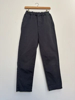 Pantalón TOAST Gabi 8 10 36 38 Azul Tormenta Pull On Algodón Sarga Corto Cintura Alta Foto 1 de 4