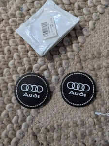 Pair (2) NOS BOMBY Rubber Car Coasters CUP HOLDERS 2.75” For AUDI Console  - Bild 1 von 1