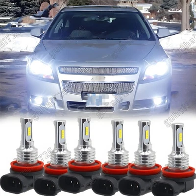 Combo de faros LED + kit de 6 piezas 6000K para Chevy Malibu 2006-2012 6000K Foto 1 de 4