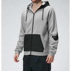 Nike Fleece Big Swoosh Logo Zip Hoodie Herren XXL 2X schwarz und grau - Bild 1 von 10