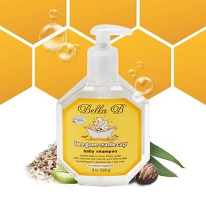 BELLA B Bee Gone Cradle Cap Baby Shampoo Treatment, 8 oz, Organic Natural Dry - Picture 1 of 7