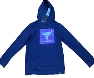 New Youth Sweatshirt Project Rock Under Armour Hoodie Boys Medium - Picture 1 of 4