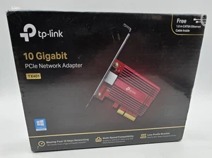 TP-Link 10Gbps PCIe Network Card (TX401) - PCIe to 10 Gigabit Ethernet- Red - Afbeelding 1 van 4