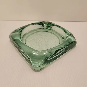 Mid Century Modern mundgeblasenes Glas schwere Zigarre - grün - Schmuckstück/Aschenbecher - TOP - Bild 1 von 6