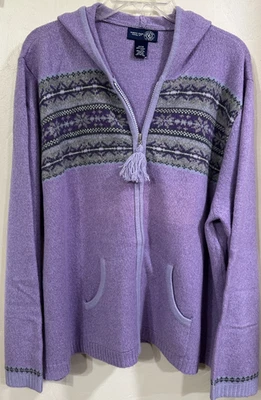 Venezia 22/24 молнии спереди с капюшоном кардиган свитер толстовка с капюшоном ягненка шерсти смесь б/у в отличном состоянии - Изображение 1 из 4