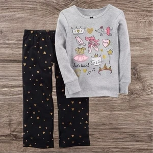 Conjunto de pijama de 2 piezas Carters para niñas pequeñas ropa de dormir bailarina ballet polar 4T nuevo con etiquetas - Imagen 1 de 2