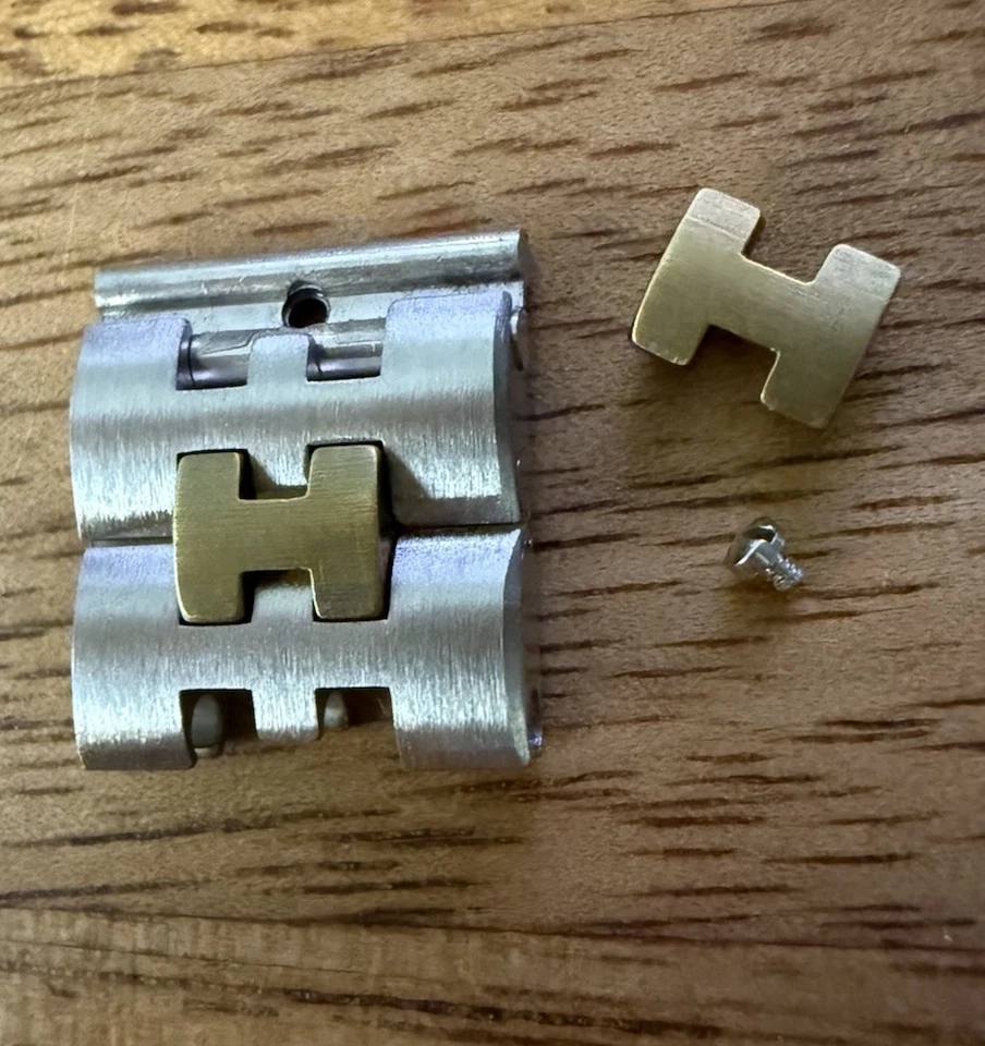 Peças de pulseira de relógio HERMES Profile genuíno link pulseira Olympia - Imagem 1 de 4