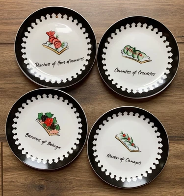 JUEGO DE 4 PLACAS DE PORCELANA BOSTON WAREHOUSE 6 1/2" ~ EN CAJA Foto 1 de 4