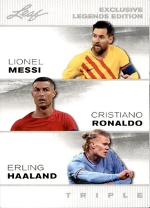 Lionel Messi/RONALDO/Erling Haaland 2024 LEAF EXCLUSIVE LEGENDS EDITIONS #ELE-48 - Picture 1 of 2