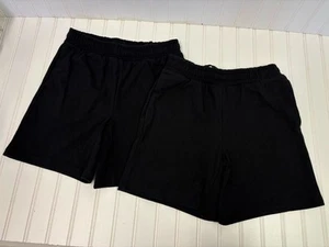 GAP KIDS size XXL 2XL Boys Black Sweat Shorts (2 Pair) 7 Inch Inseam - Picture 1 of 9