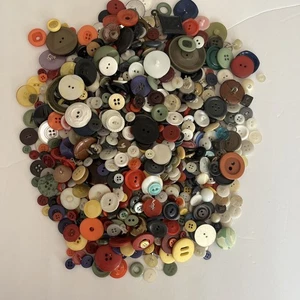 Vintage  Buttons 1.5 pounds multicolored  - Picture 1 of 3