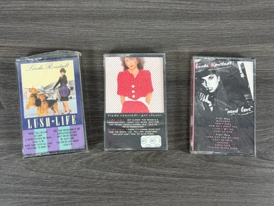 Set of 3 Linda Ronstadt Cassette Tapes Mad Love Get Closer Lush Life NEW SEALED - Image 1 of 4