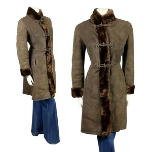 ABRIGO PRINCESA BOHO DR ZHIVAGO 3 PALANCAS GAMUZA MARRÓN OSCURO AÑOS 60 70 DE COLECCIÓN 12 - Imagen 1 de 9