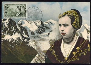 1960-Fdc-Carte maximum.1°Jour**Rattachement de la Savoie a la france-Yt.1246 - Imagen 1 de 1