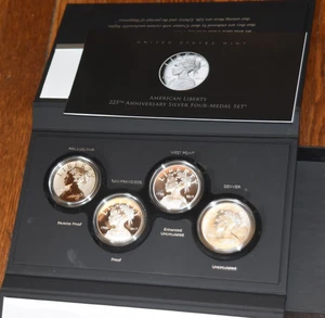 2017 American Liberty 225th Anniversary Silver Four-Medal Set - Picture 1 of 4