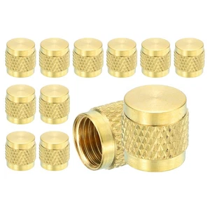 12 PIEZAS 1/4" SAE Flare Latón Tapas, Válvula de Tapón de Refrigeración Plana para Sistema de Aire Acondicionado HVAC - Imagen 1 de 6