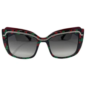 BETSEY JOHNSON - SOUL SISTER BLK 56/19/140 BLACK ROSES NEW Authentic SUNGLASSES - Picture 1 of 2