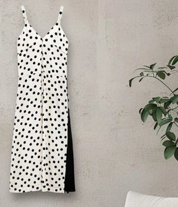 NEU MIT ETIKETT ZARASIZE SMALL GEPUNKTETES SCHLUPFKLEID MIT TRÄGERN LIMITED EDITION - Bild 1 von 8