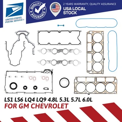 Kit de sellado de juntas LS de calidad OEM apto para GMC Sierra 2500 2000 6,0 L V8 OHV Foto 1 de 4