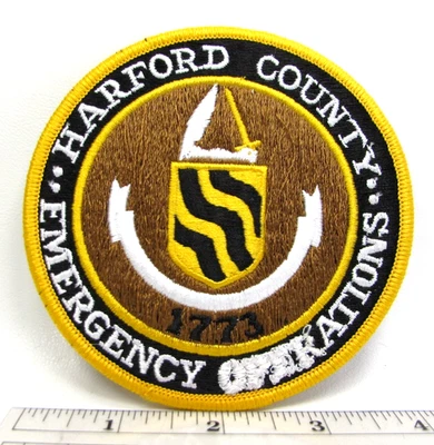 Vintage Harford County Maryland Emergency Operations Jacket Patch 911 Services c - Image 1 of 4