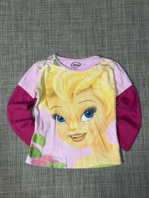 VTG Y2K Girls Toddler Tinker Bell Long Sleeve T Shirt Layered Size 6x Disney - Image 1 of 4