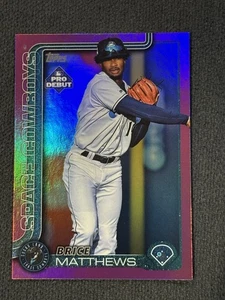 2025 Topps Pro Debut Brice Matthews Fuchsia /199 Astros - Bild 1 von 2