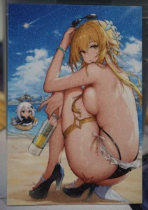 Lumine Traveler Genshin Impact Sexy Bikini Waifu Textured Custom Card - Picture 1 of 4