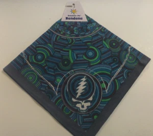 Grateful Dead Steal Your Face Water (Blue, Gray, Blk, Grn) Bandana Headband Mask - Picture 1 of 4