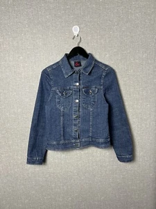 Vintage Dolce & Gabbana Denim Jean Jacket Rhinestones Logo D&G Women’s Size L - Picture 1 of 17