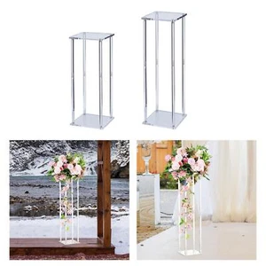 Acrylic Vase Wedding Centerpieces Column Flower Stand Decorative Flowers Risers - Picture 1 of 7