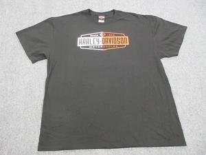 Harley Davidson Shirt Mens 2XL XXL Black Motorcycle Bike Biker Spell Out Logo - Picture 1 of 10