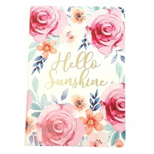 Floral Hardcover Journal mit "Hello Sunshine" Goldtext Giftcraft 160 liniert P - Bild 1 von 5