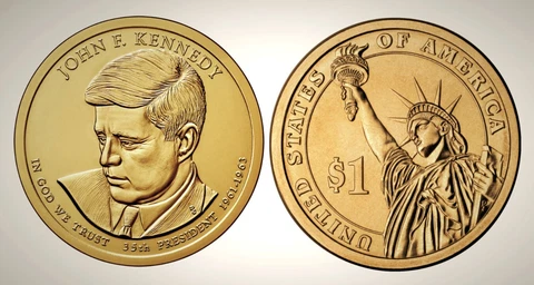 2015 D JOHN F KENNEDY PRESIDENTIAL DOLLAR COIN - BRILLIANT UNCIRCULATED Cover