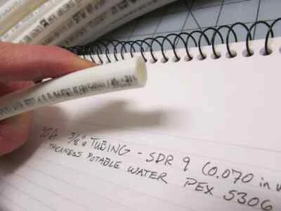 3/8" Tubing White SD9 PEX 5306 UV Plus for potable water 90 feet - Image 1 of 3