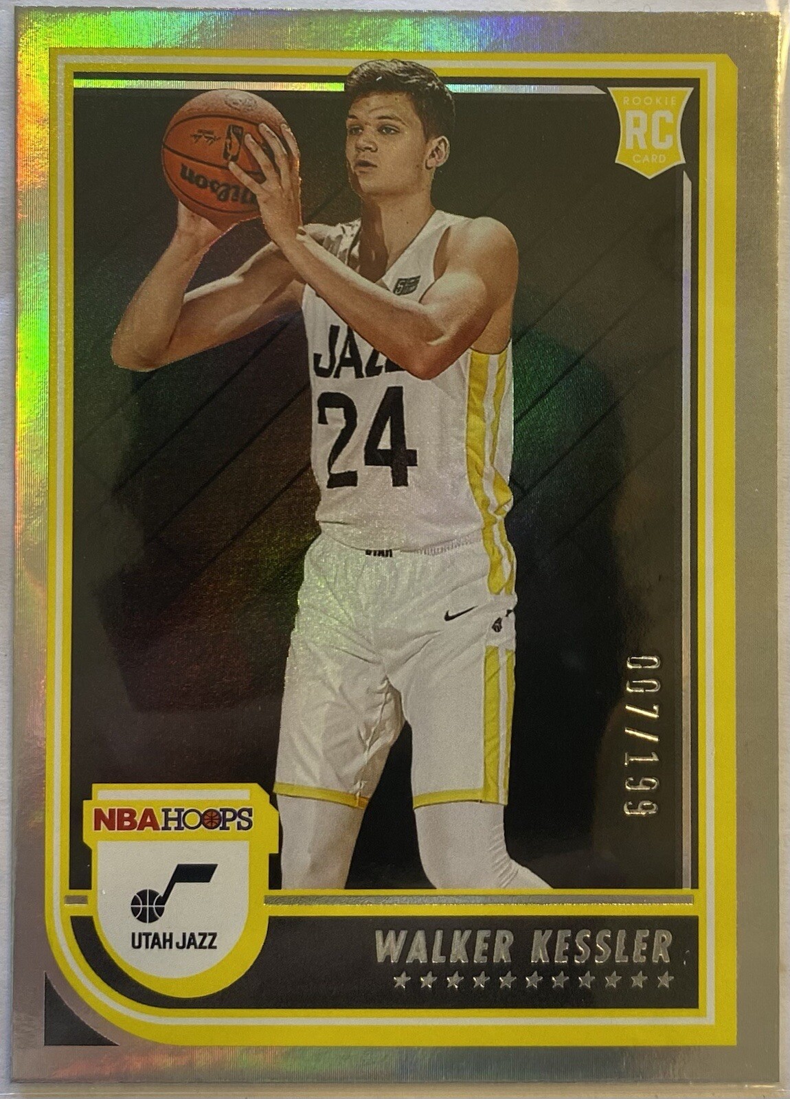 Walker Kessler 2022-23 NBA Hoops Premium Silver G20 /199 #252 Utah Jazz