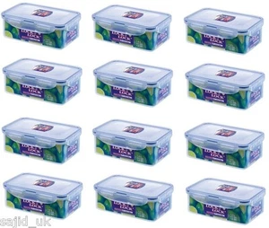 12x Contenedor de almacenamiento de alimentos rectangular 1L - 207x134x70 mm - HPL817 - Imagen 1 de 2