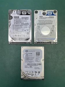 Lot of 3 500GB Internal 2.5'' Hard Drive HDD - Passed SMART Test - Picture 1 of 4