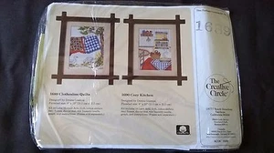 CREATIVE CIRCLE Cross Stitch Clothesline Quilts Kit #1689 Needlework Stitchery - Picture 1 of 2