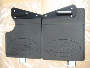 GENUINE OEM Land Rover Defender 90, TD5 Mud flap Set, Rear, + Brackets LR055340 - Picture 1 of 6