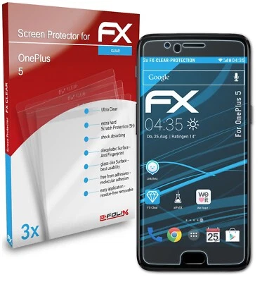 atFoliX 3x Pellicola Protettiva per OnePlus 5 chiaro - Immagine 1 di 4