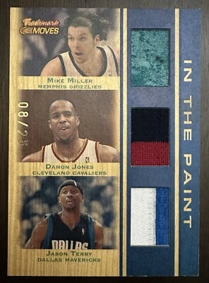 2007 Trademark Moves Blue In the Paint /25 Jason Terry Damon Jones Triple Patch - Image 1 of 2