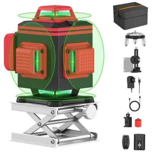 16 Lines Laser Level 4x360° 4D Green Cross Line Vertical Horizontal Laser Level - Picture 1 of 20