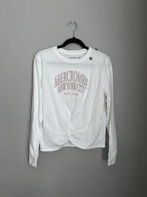 Abercrombie Kids Girls White Lightweight Long Sleeve Shirt 17/18 NWT - Image 1 of 4