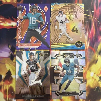2023 Phoenix Flame Throwers Trevor Lawrence Purple /125, Tank Bigsby Rookie /499 - Image 1 of 4