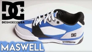 DC Maswell Blu/Nero/Bianco Scarpe da Ginnastica Skate Taglia 6 **Nuove** - Foto 1 di 8