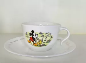 Corning USA Mickey Minnie Mouse Teacup And Saucer Set Pyrex - Picture 1 of 8