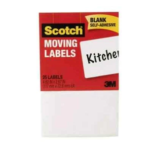 Scotch Moving and Storage Labels 2.87 in x 4.62 in Sticky Notes 50 ct 1 Pack - Picture 1 of 2