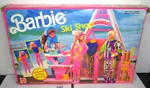 Barbie negozio di sci Mattel 7247 sci slitta loggia vintage 1991 INCOMPLETO in scatola - Foto 1 di 7