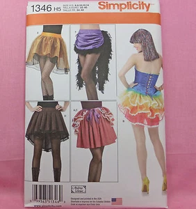 Simplicity 1346 Steampunk Sexy Röcke 5 Looks Kostüm Schnittmuster 6-14 NEU! - Bild 1 von 1